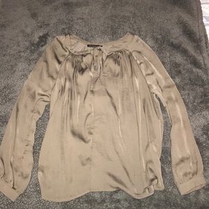 Long sleeve front tie blouse